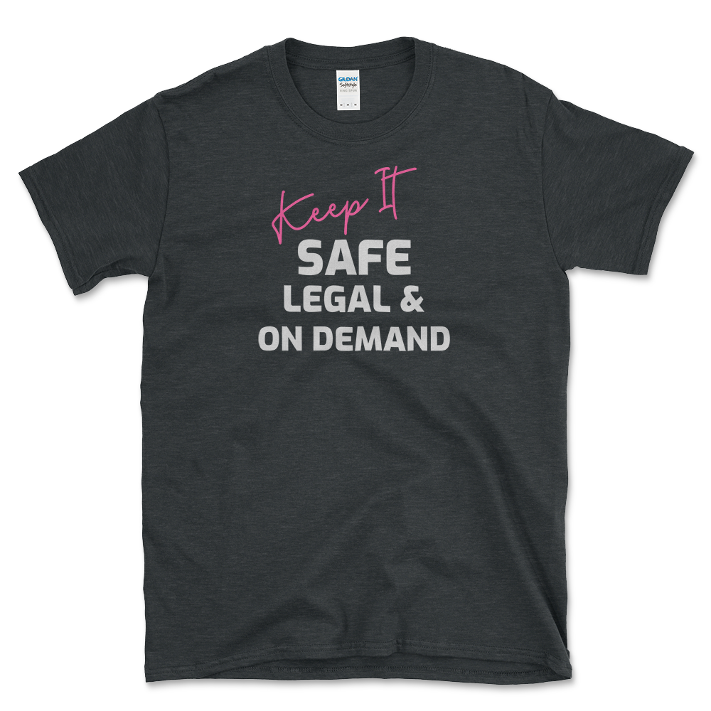 Legalize Abortion T-shirt Dark Heather by Left Arrow Tees