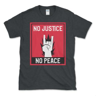 Social Justice Sloagan T-shirt Dark Heather by Left Arrow Tees