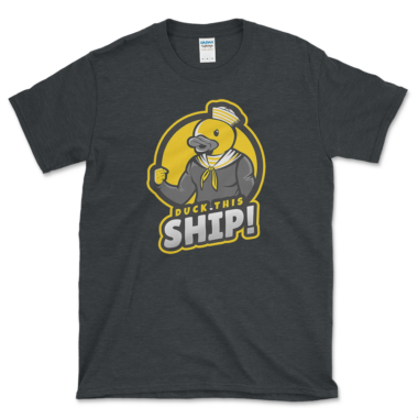Sailor Duck T-shirt Dark Heather by Left Arrow Tees
