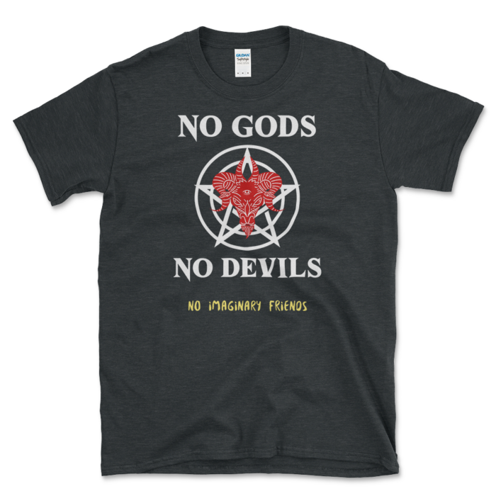 Atheism Quote T-shirt Dark Heather by Left Arrow Tees