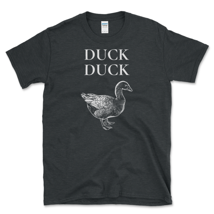 Duck Duck Goose T-shirt Dark Heather by Left Arrow Tees