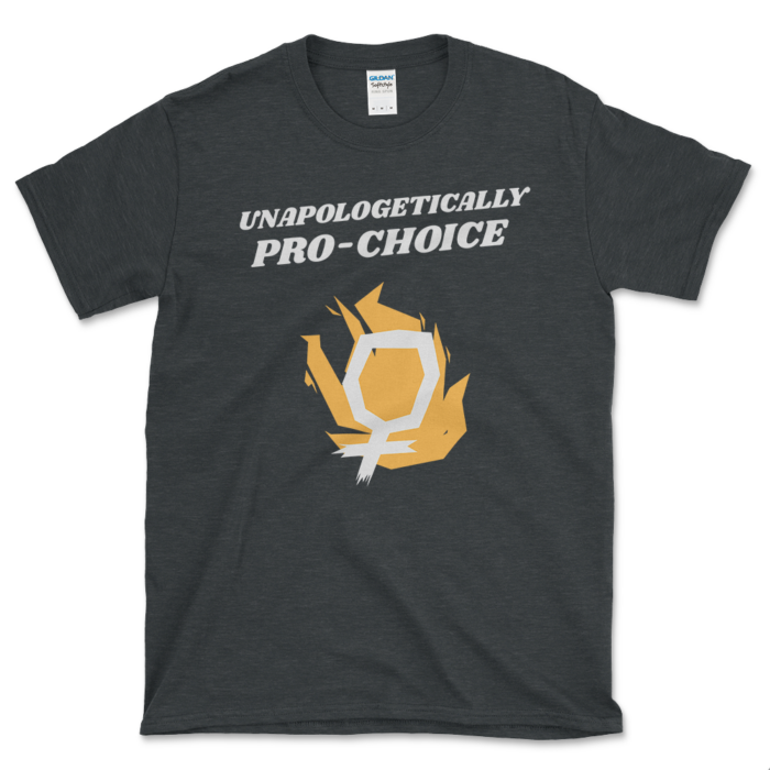Proud Pro-Choice T-shirt Dark Heather by Left Arrow Tees