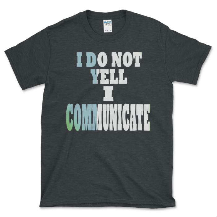 Funny Yelling T-shirt Dark Heather by Left Arrow Tees