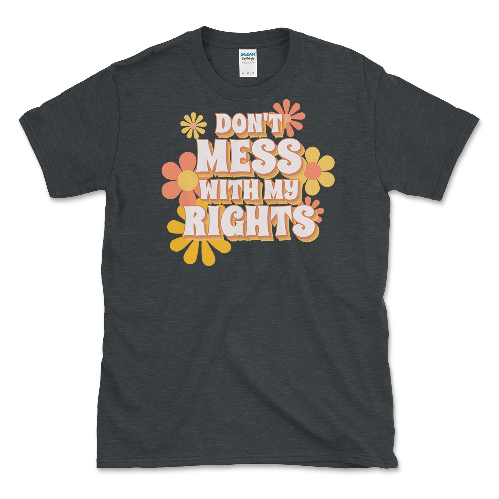 Vintage Style Pro-choice T-shirt Dark Heather by Left Arrow Tees