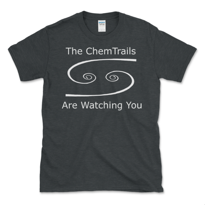 Chemtrails Conspiracy Theory T-shirt Dark Heather by Left Arrow Tees