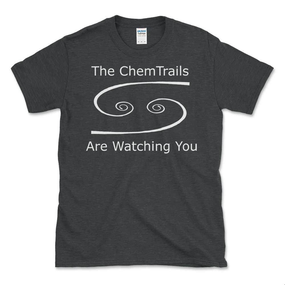 Chemtrails Conspiracy Theory T-shirt Dark Heather by Left Arrow Tees