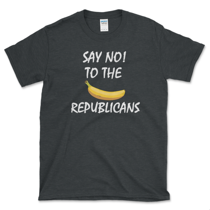 Banana Republican T-shirt Dark Heather By Left Arrow Tees