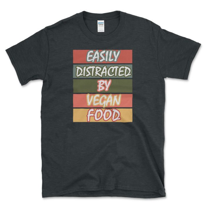 Vegan Foodie T-shirt Dark Heather by Left Arrow Tees
