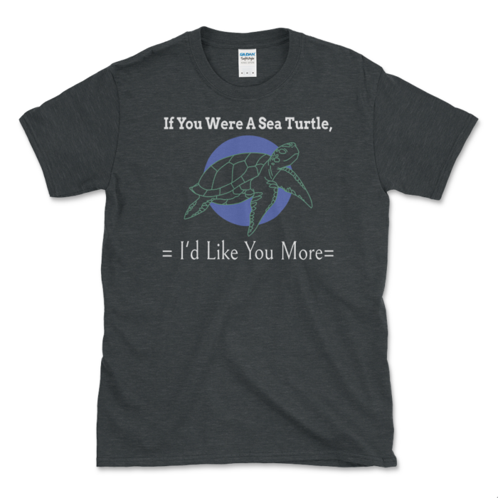 Sarcastic Turtle T-shirt Dark Heather by Left Arrow Tees