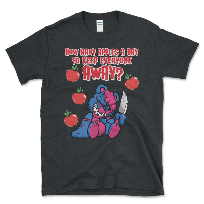 Murderous Teddy Bear T-shirt Dark Heather by Left Arrow Tees