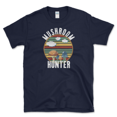 unisex-basic-softstyle-t-shirt-navy-front-64864f7981647.png Mushroom Frager's T-shirt Navy by Left Arrow Tees