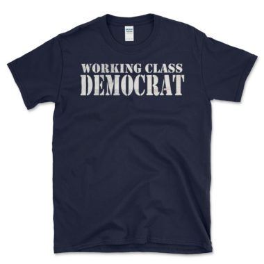 unisex-basic-softstyle-t-shirt-navy-front-64871becd87c9.png Democratic Voter T-shirt Navy by Left Arrow Tees