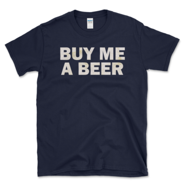 unisex-basic-softstyle-t-shirt-navy-front-64871df55ed0e.png Bar Fly's Beer T-shirt Navy by Left Arrow Tees.