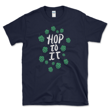 Hoppy Beer Lovers T-shirt Navy by Left Arrow Tees.