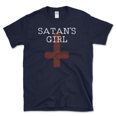 Sexy Satanic Saying T-shirt Navy by Left Arrow Tees