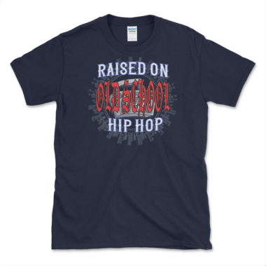 Classic Hip Hip Fans Graphic T-shirt Navy by Left Arrow Tees
