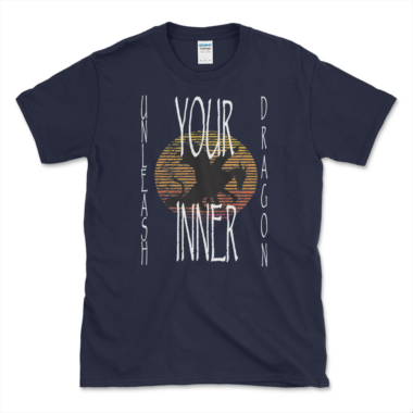 Motivational Dragon T-shirt Navy by Left Arrow Tees