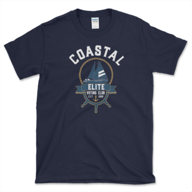 unisex-basic-softstyle-t-shirt-navy-front-648769788b1f2.png Liberals Living On The Coast T-shirt Navy by Left Arrow Tees