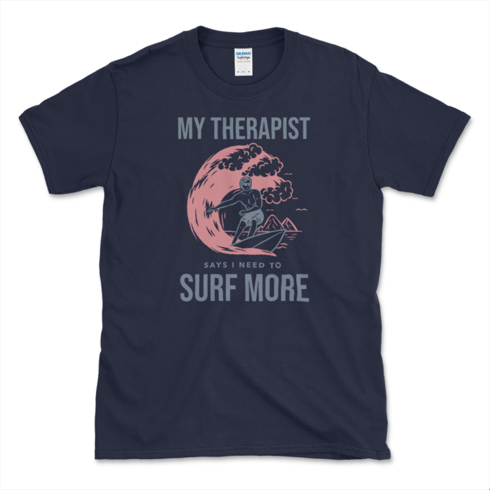 All Someone Wants To Do Is Surf T-Shirt Navy by Left Arrow Tees