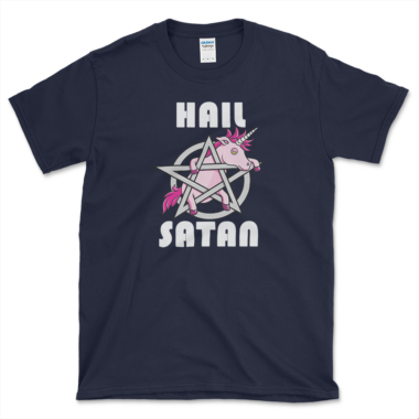 Unicorn Sacrifice T-shirt Navy by Left Arrow Tees