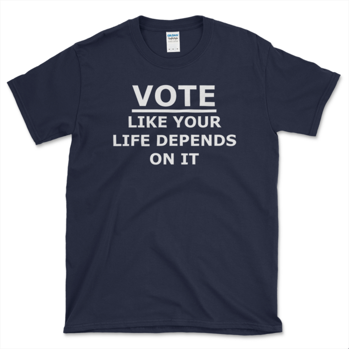 It Is Important To Vote T-shirt Navy by Left Arrow Tees