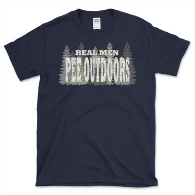 Outdoor Loving Man's T-shirt Navy by Left Arrow Tees