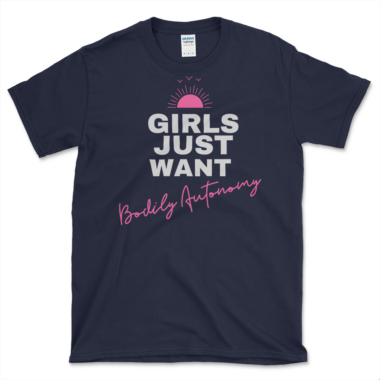unisex-basic-softstyle-t-shirt-navy-front-64879485eeef7.png Bodily Autonomy Quote T-shirt Navy by Left Arrow Tees