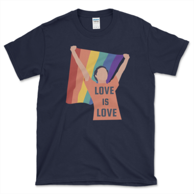 LGBTQ+ Unity T-shirt Navy by Left Arrow Tees