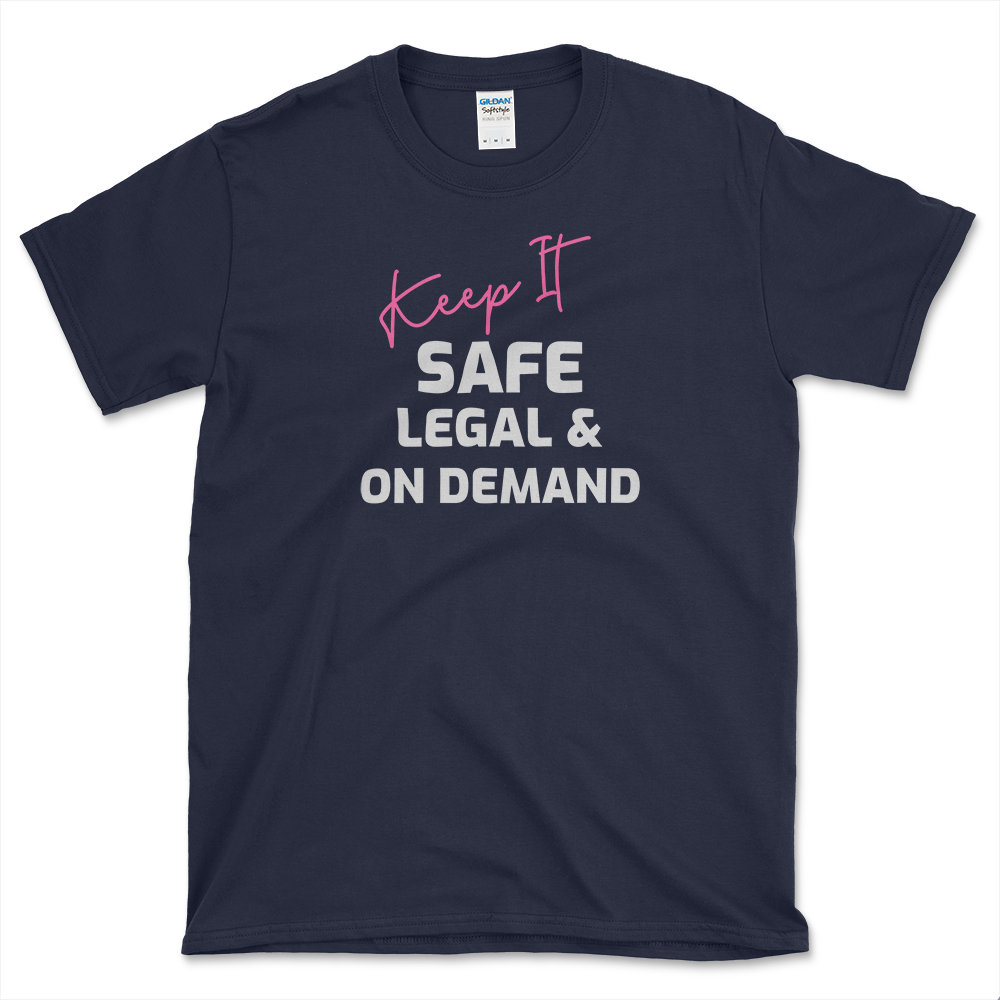 Legalize Abortion T-shirt Navy by Left Arrow Tees
