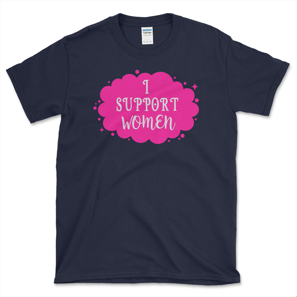 Gender Equality Support T-shirt Navy by Left Arrow Tees