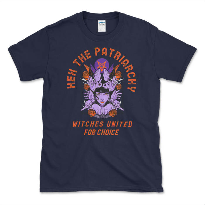 Pagan Witches Pro-Choice T-shirt Navy by Left Arrow Tees