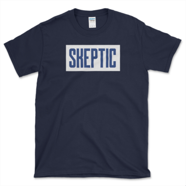 Skeptics Atheism T-shirt Navy by Left Arrow Tees