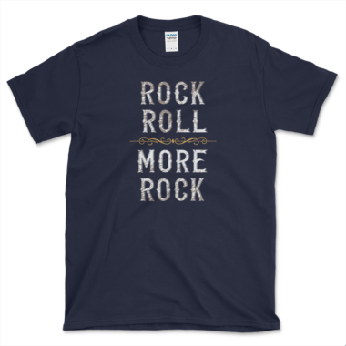 unisex-basic-softstyle-t-shirt-navy-front-64889cf73d52b.png Classic Rocker T-shirt Navy by Left Arrow Tees