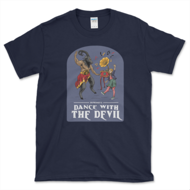 Dancing Baphomet T-shirt Navy by Left Arrow Tees