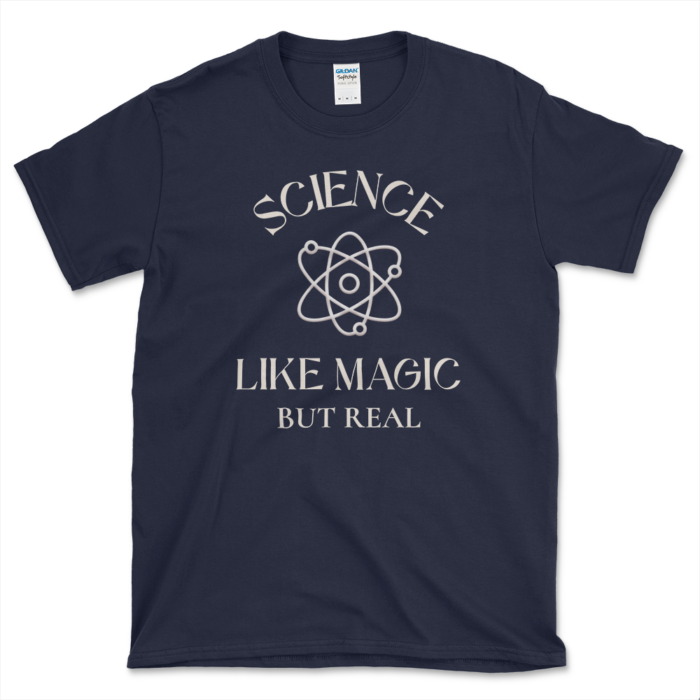 Scientific Atheist T-shirt Navy by Left Arrow Tees
