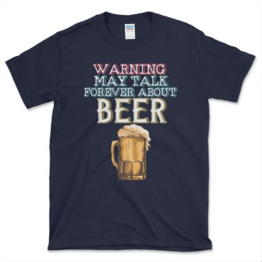 unisex-basic-softstyle-t-shirt-navy-front-6488b28d42783.png Talk About Beer T-shirt Navy by Left Arrow Tees
