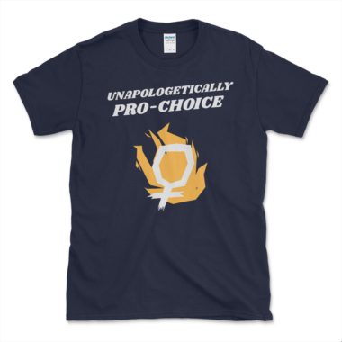 Proud Pro-Choice T-shirt Navy by Left Arrow Tees