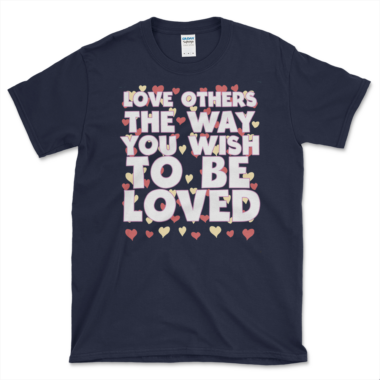 Golden Rule Love T-shirt Navy by Left Arrow Tees