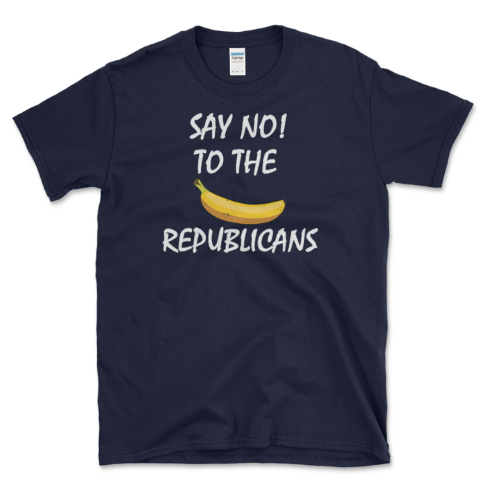 Banana Republican T-shirt Navy By Left Arrow Tees