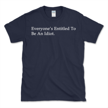 Acceptance If Idiots T-shirt Navy by Left Arrow Tees