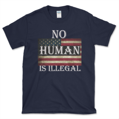 Immigrant Rights T-shirt Navy by Left Arrow Tees