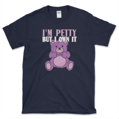 Petty Teddy Bear T-shirt Navy by Left Arrow Tees