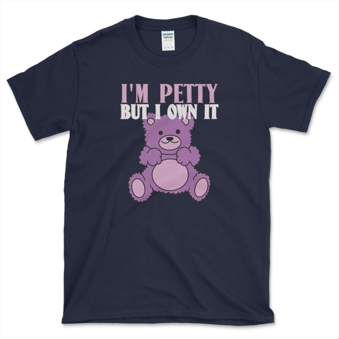Petty Teddy Bear T-shirt Navy by Left Arrow Tees