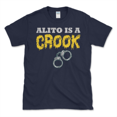 Samuel Alito Handcuffs T-shirt Navy by Left Arrow Tees