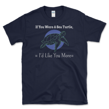 unisex-basic-softstyle-t-shirt-navy-front-6489cbe709034.png Sarcastic Turtle T-shirt Navy by Left Arrow Tees