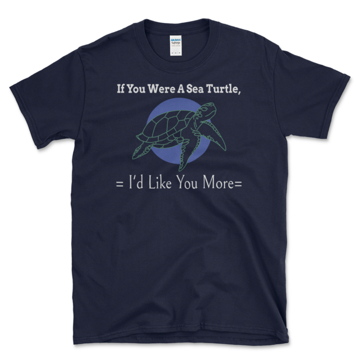 Sarcastic Turtle T-shirt Navy by Left Arrow Tees