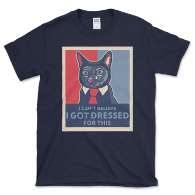 Lazy Cat T-shirt Navy by Left Arrow Tees