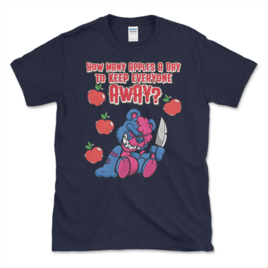 Murderous Teddy Bear T-shirt Navy by Left Arrow Tees