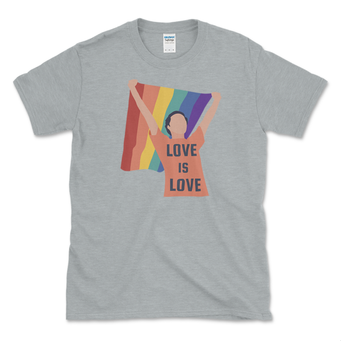 LGBTQ+ Unity T-shirt Sport Grey by Left Arrow Tees