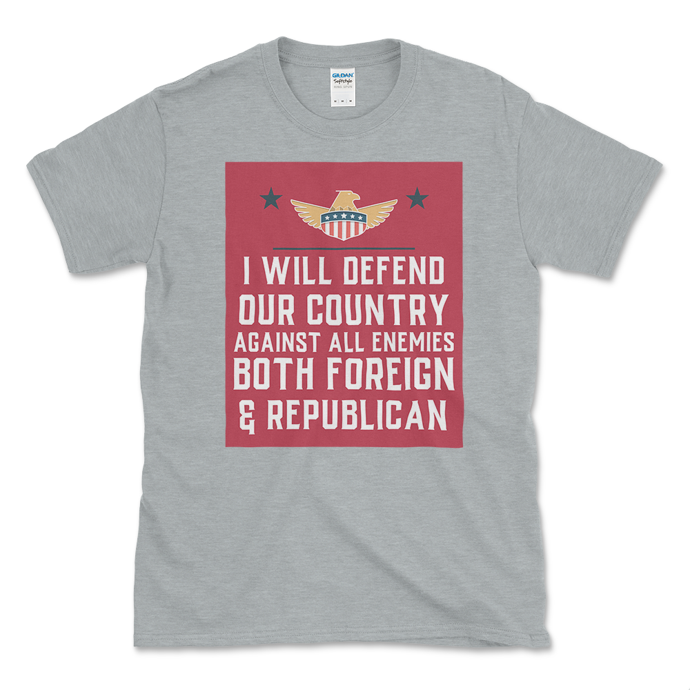 Against Republicans T-shirt Sport Grey by Left Arrow Tees